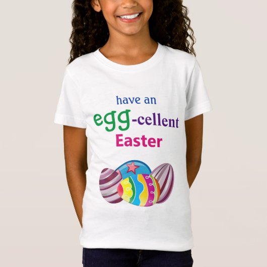 Kleurrijke EGGcellent Easter T-Shirt (Voorkant)