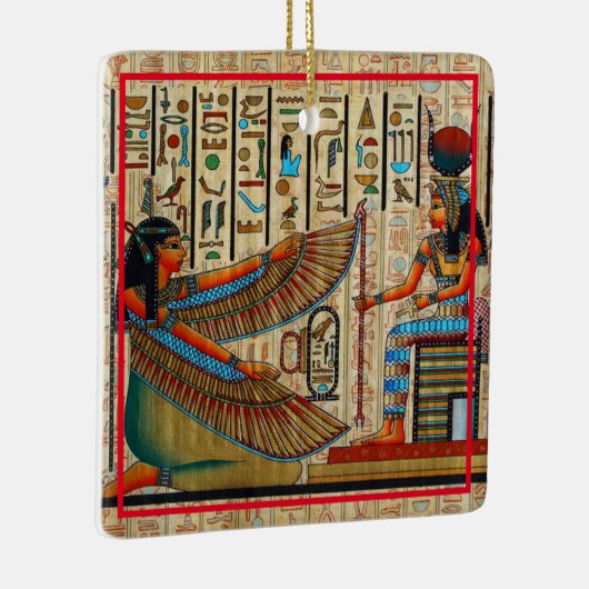 Kleurrijke Egyptische kunst op een Keramisch Ornament (Rechts)