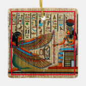 Kleurrijke Egyptische kunst op een Keramisch Ornament (Voorkant)