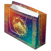 Kleurrijke Eid Groot Cadeauzakje (Voorkant Gekanteld)