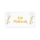 Kleurrijke Eid Mubarak Gift Label (Voorkant)