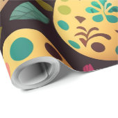 Kleurrijke eieren en bloemen paaspapier cadeaupapier (Rol Hoek)