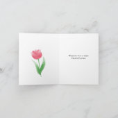 Kleurrijke eieren en tulpen vriend Pasen  Kaart (Binnen)