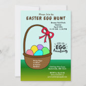 Kleurrijke eieren in een paasjacht kaart (Voorkant)