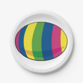 Kleurrijke eieren papieren bordje (Voorkant)