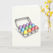 Kleurrijke Eierkartonnen Kunstkaart Kaart (Gele Bloem)