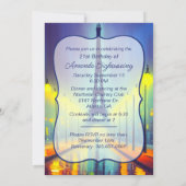 Kleurrijke Eiffeltoren op de avond Kaart (Achterkant)