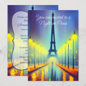 Kleurrijke Eiffeltoren op de avond Kaart (Voorkant / Achterkant)