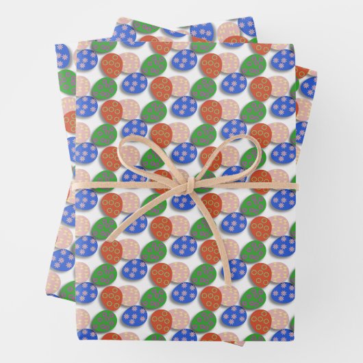 Kleurrijke eig patterned inpakpapier vel (In situ)