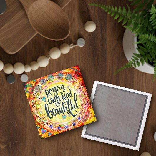 Kleurrijke Eigen Soort Mooie Inspirativiteit Magneet