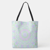 Kleurrijke eigenzinnige groovy eclectische pastel tote bag (Achterkant)