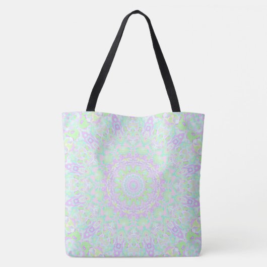 Kleurrijke eigenzinnige groovy eclectische pastel  tote bag (Achterkant)