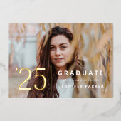 Kleurrijke eindexamen aankondiging folie kaart (Voorkant)