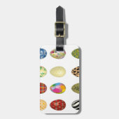 kleurrijke eitjes bagagelabel (Voorkant verticaal)