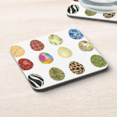 kleurrijke eitjes drankjes onderzetter (Linkerzijde)
