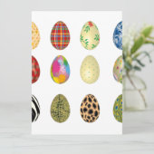 kleurrijke eitjes feestdagenkaart (Staand voorkant)