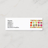 Kleurrijke eitjes met skinny-profielkaarten mini visitekaartje (Voorkant)