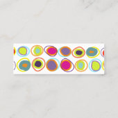 Kleurrijke eitjes met skinny-profielkaarten mini visitekaartje (Achterkant)