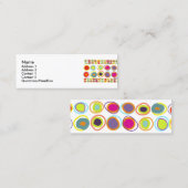 Kleurrijke eitjes met skinny-profielkaarten mini visitekaartje (Voorkant / Achterkant)