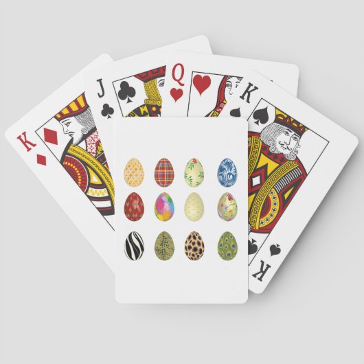 kleurrijke eitjes pokerkaarten (Achterkant)