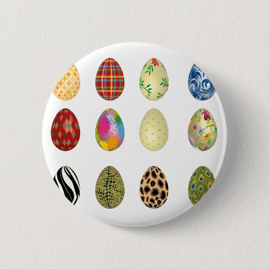 kleurrijke eitjes ronde button 5,7 cm (Voorkant)