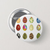 kleurrijke eitjes ronde button 5,7 cm (Voorkant /achterkant)