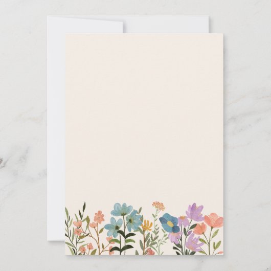 Kleurrijke Elegant Wildflowers Moederdag Brunch Kaart (Achterkant)