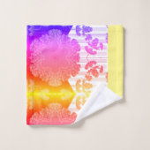 Kleurrijke Elegante Abstracte Geometrische Achterg Bad Handdoek (Wasdoekje)