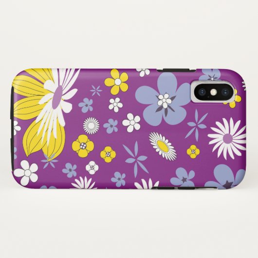 Kleurrijke Elegante Bloemen Case-Mate iPhone Case (Achterkant (horizontaal))
