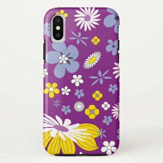 Kleurrijke Elegante Bloemen Case-Mate iPhone Case (Achterkant)