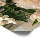 Kleurrijke Elegante bloemen geïnspireerd op vintag Poster (Hoek)