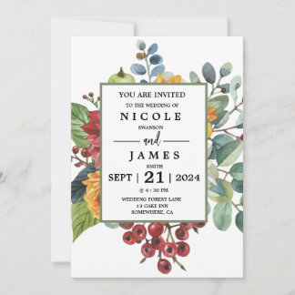 Kleurrijke Elegante Bloemen Kaart