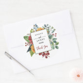 Kleurrijke Elegante Bloemen Ronde Sticker (Envelop)