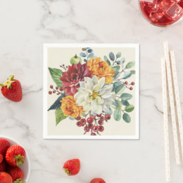 Kleurrijke Elegante Bloemen Servet