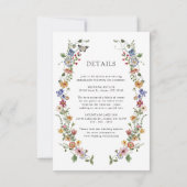 Kleurrijke elegante bloemenbruiloft kaart (Achterkant)