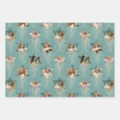 Kleurrijke Elegante Feestelijke Victoriaans Engele Inpakpapier Vel (Voorkant)