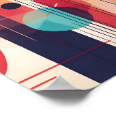 Kleurrijke Elegante Geometrische Stijl Art Print (Hoek)