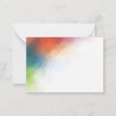 Kleurrijke Elegante Moderne Abstracte Kunst Werk B Notitiekaartje (Achterkant)