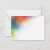 Kleurrijke Elegante Moderne Abstracte Kunst Werk B Notitiekaartje (Voorkant)