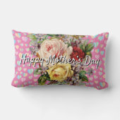 Kleurrijke Elegante Moederdag Kussen (Achterkant)