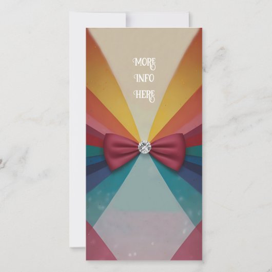 Kleurrijke elegante regenboog bruiloft (Achterkant)