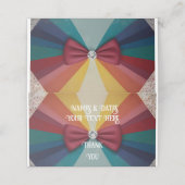 Kleurrijke elegante regenboog bruiloft plaatskaartje (Buitenkant ongevouwen)