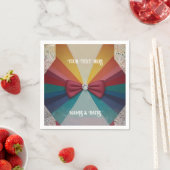 Kleurrijke elegante regenboog bruiloft servet (Insitu)