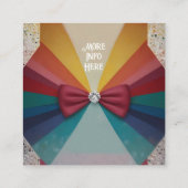 Kleurrijke Elegante Regenboog Huwelijksuitnodiging Informatiekaartje (Achterkant)