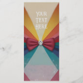 Kleurrijke Elegante Regenboog Huwelijksuitnodiging Menu (Achterkant)