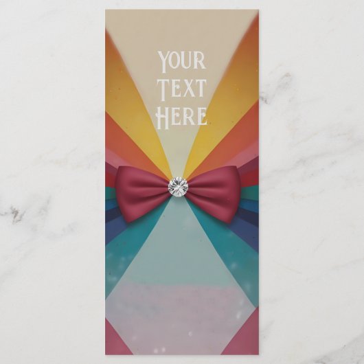 Kleurrijke Elegante Regenboog Huwelijksuitnodiging Menu (Achterkant)