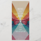 Kleurrijke Elegante Regenboog Huwelijksuitnodiging Menu (Voorkant)