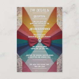 Kleurrijke elegante regenboog informatiekaartje