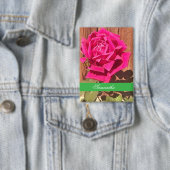 Kleurrijke Elegante Roze Bloemen Roze Bloem Button (Insitu)