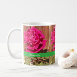 Kleurrijke Elegante Roze Bloemen Roze Bloem Koffiemok